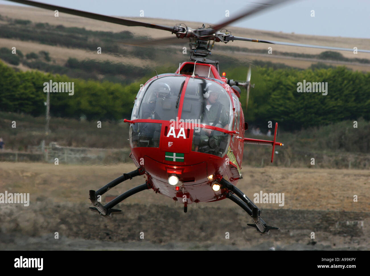 Devon Flugrettung G-NOAA verlassen am Strand Stockfoto