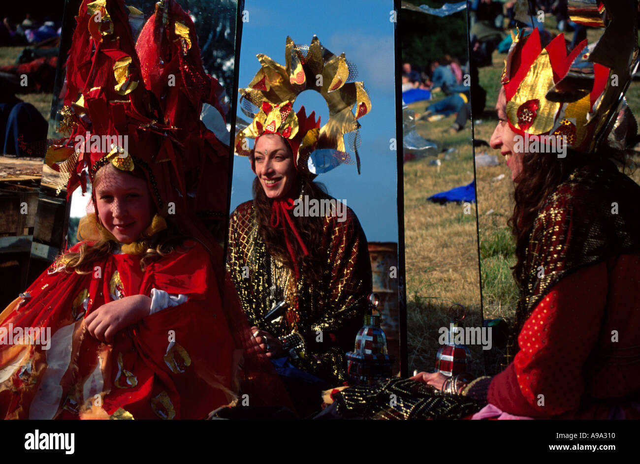 Kostüme beim Glastonbury festival Stockfoto