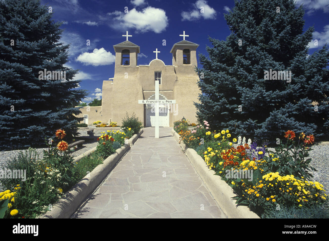 KIRCHE VON SAN FRANCISCO DE ASIS RANCHO DE TAOS NEW MEXICO USA Stockfoto