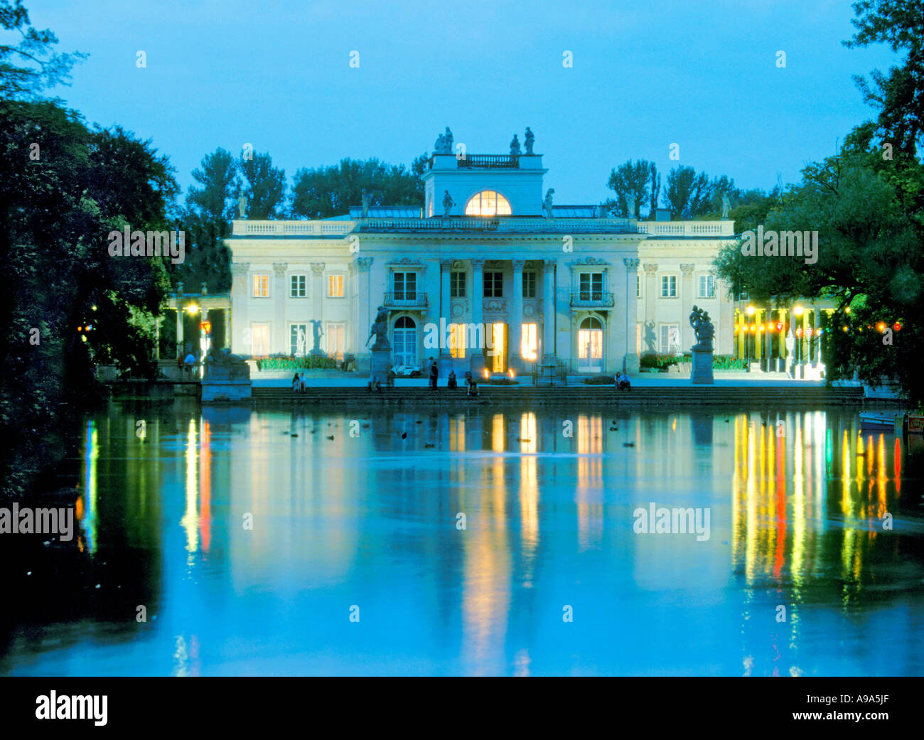 Polen-Warschau-Lazienki-Bad-Park Stockfoto