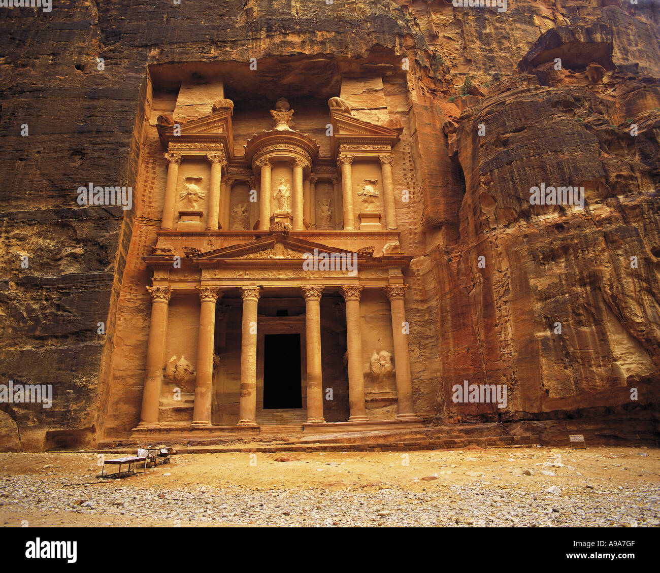 El Deir The Treasury am Eingang in die sagenumwobene Stadt Petra Jordan Stockfoto