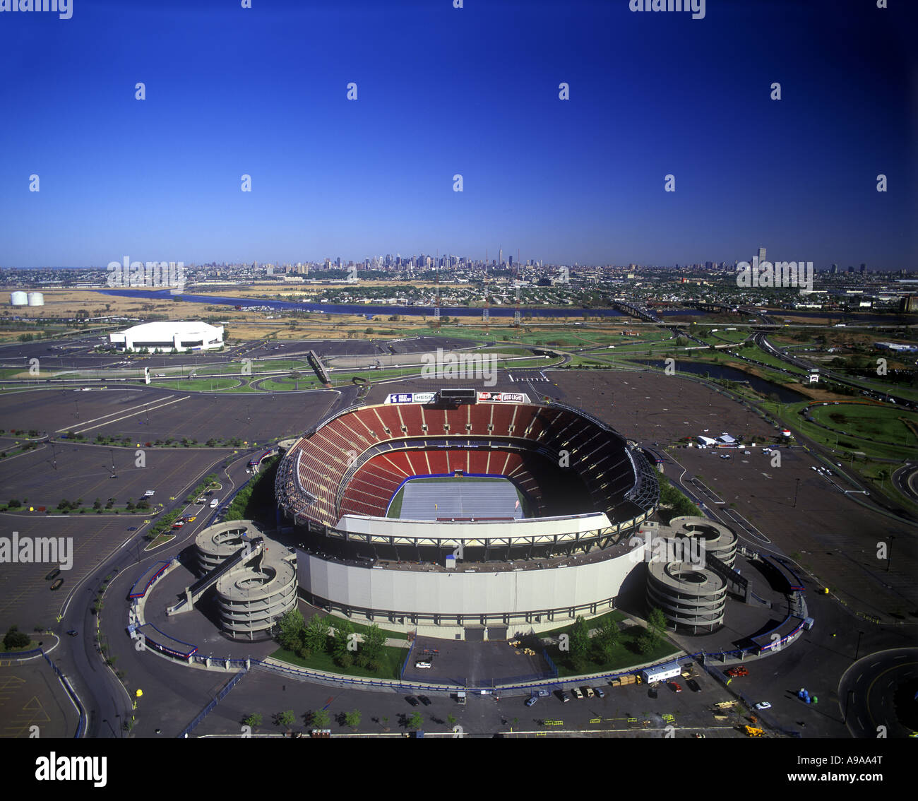 1990 HISTORISCHEN RIESIGEN STADION MEADOWLANDS NEW JERSEY USA Stockfoto