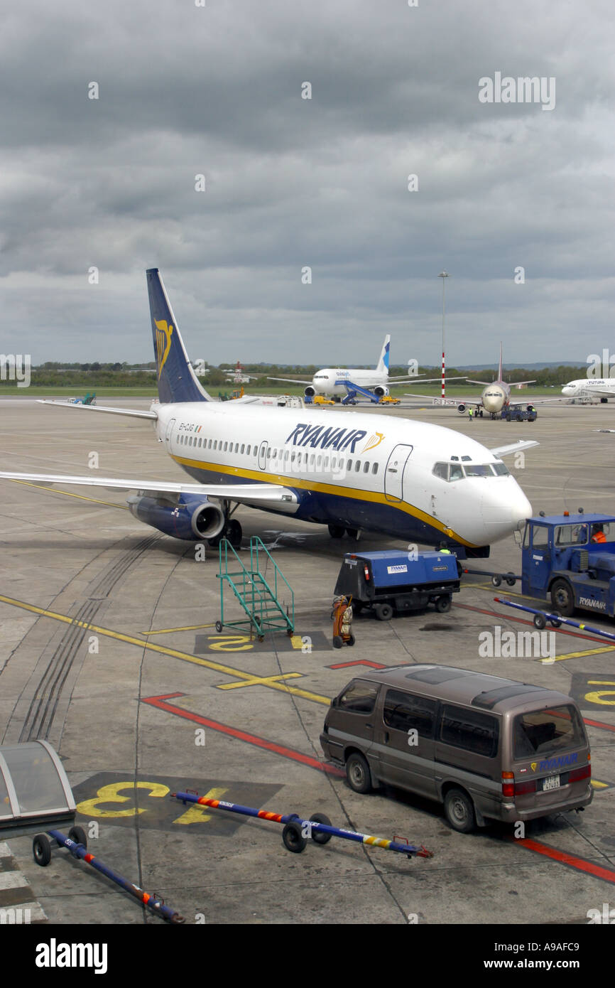 RyanAir-Jet in Dublin Flughafen Dublin Irland Stockfoto