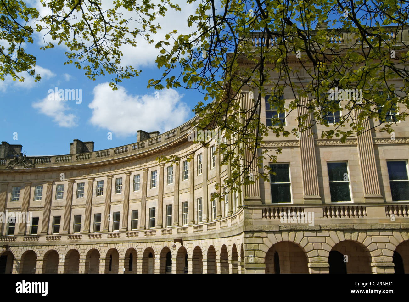 Berühmte Herzog von Devonshire georgischen Crescent in Buxton Kurviertel Derbyshire Peak-England UK GB EU Europa Stockfoto