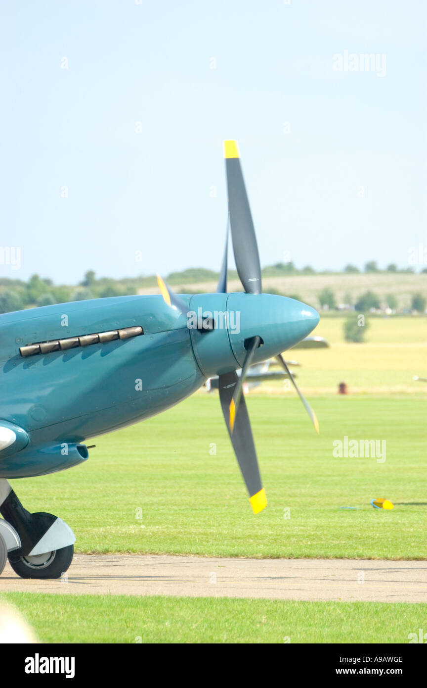 Spitfire Contra drehenden propeller Stockfoto