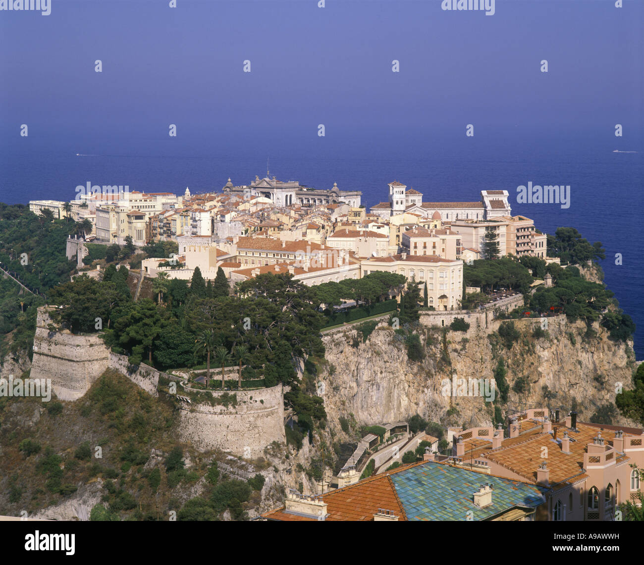FÜRSTEN-PALAST ALTSTADT MONTE-CARLO SKYLINE FÜRSTENTUM MONACO Stockfoto