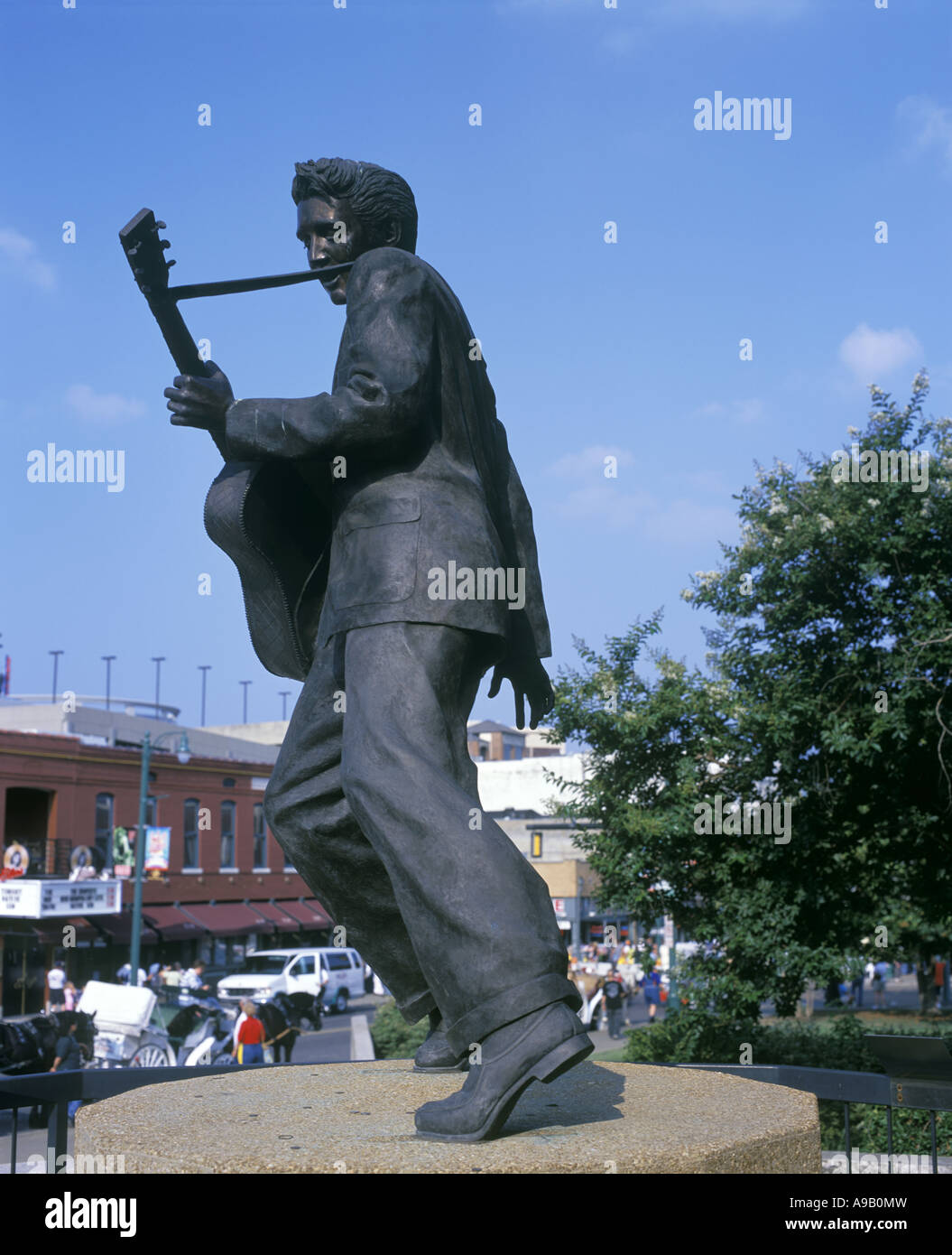 ELVIS PRESLEY STATUE BEALE STREET MEMPHIS TENNESSEE USA Stockfotografie