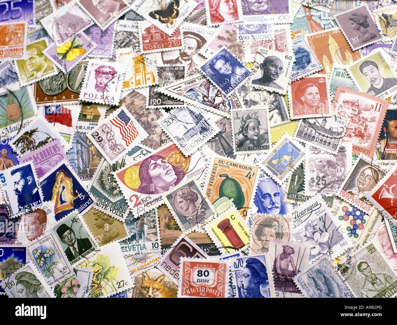 NATIONALEN BRIEFMARKEN Stockfoto