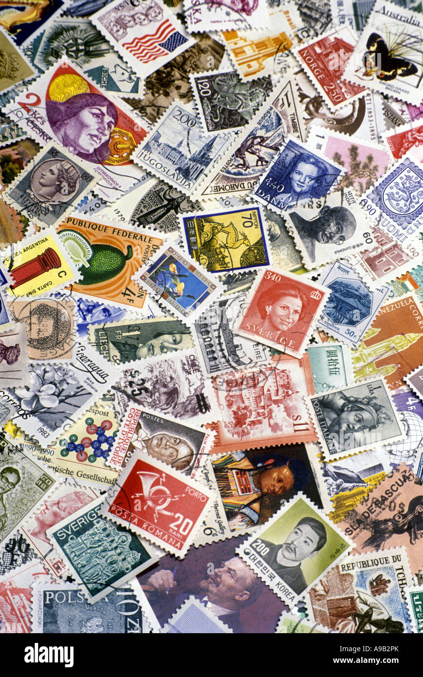 NATIONALEN BRIEFMARKEN Stockfoto