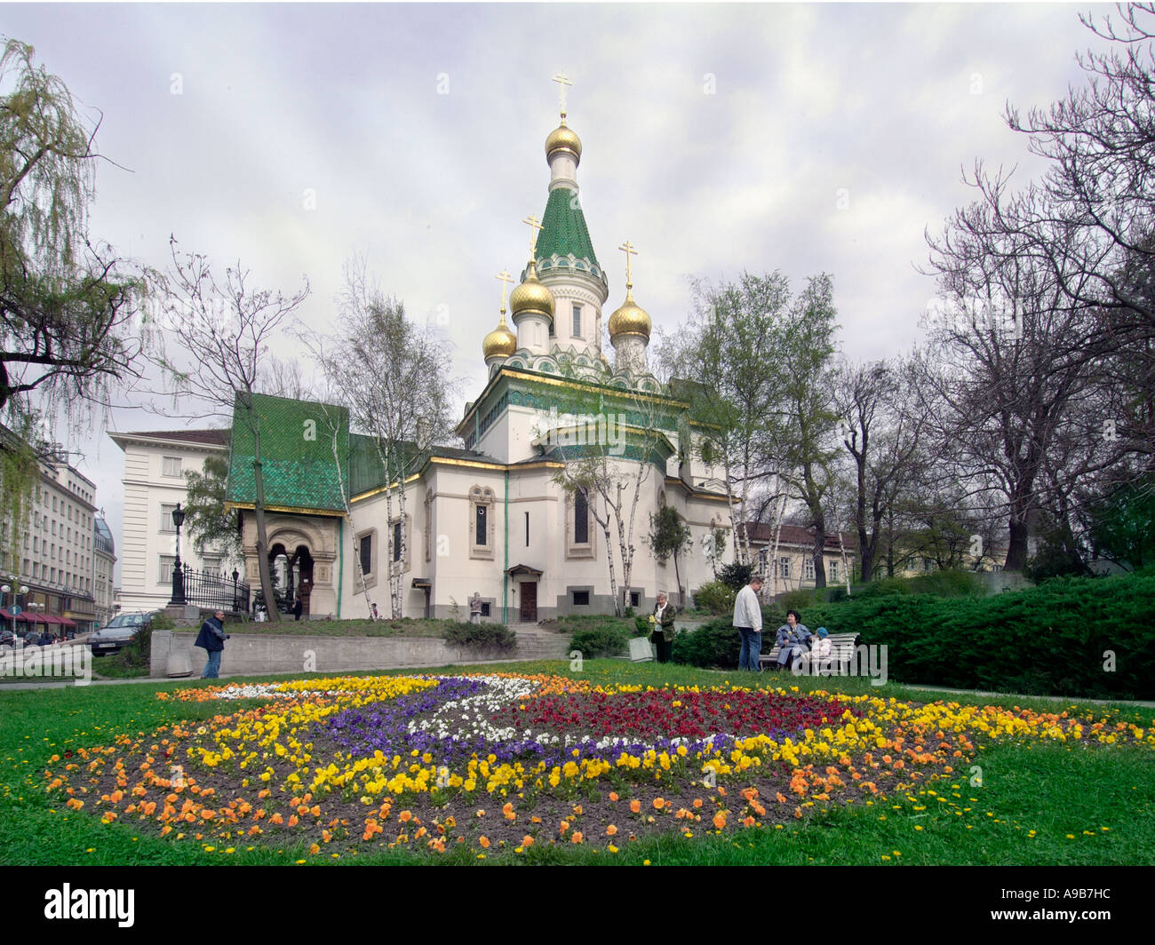 Russische Kirche Sofia Bulgaria Stadt Garten Zentrum Innenstadt