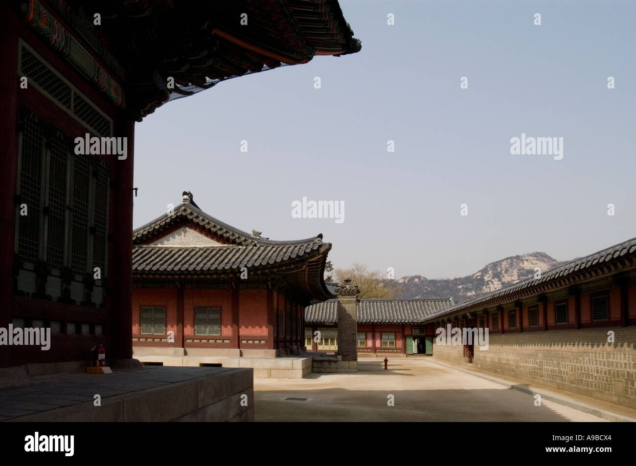 Gyeongbok Palast in Seoul, Südkorea. Stockfoto