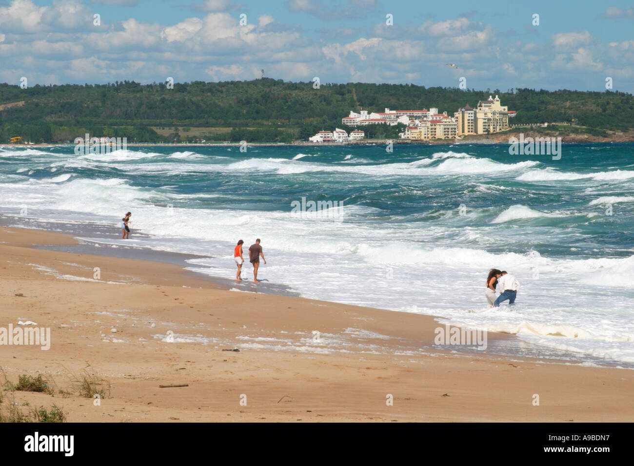 Strand Duny, Diuni, Schwarzmeerküste Bulgariens, Stockfoto