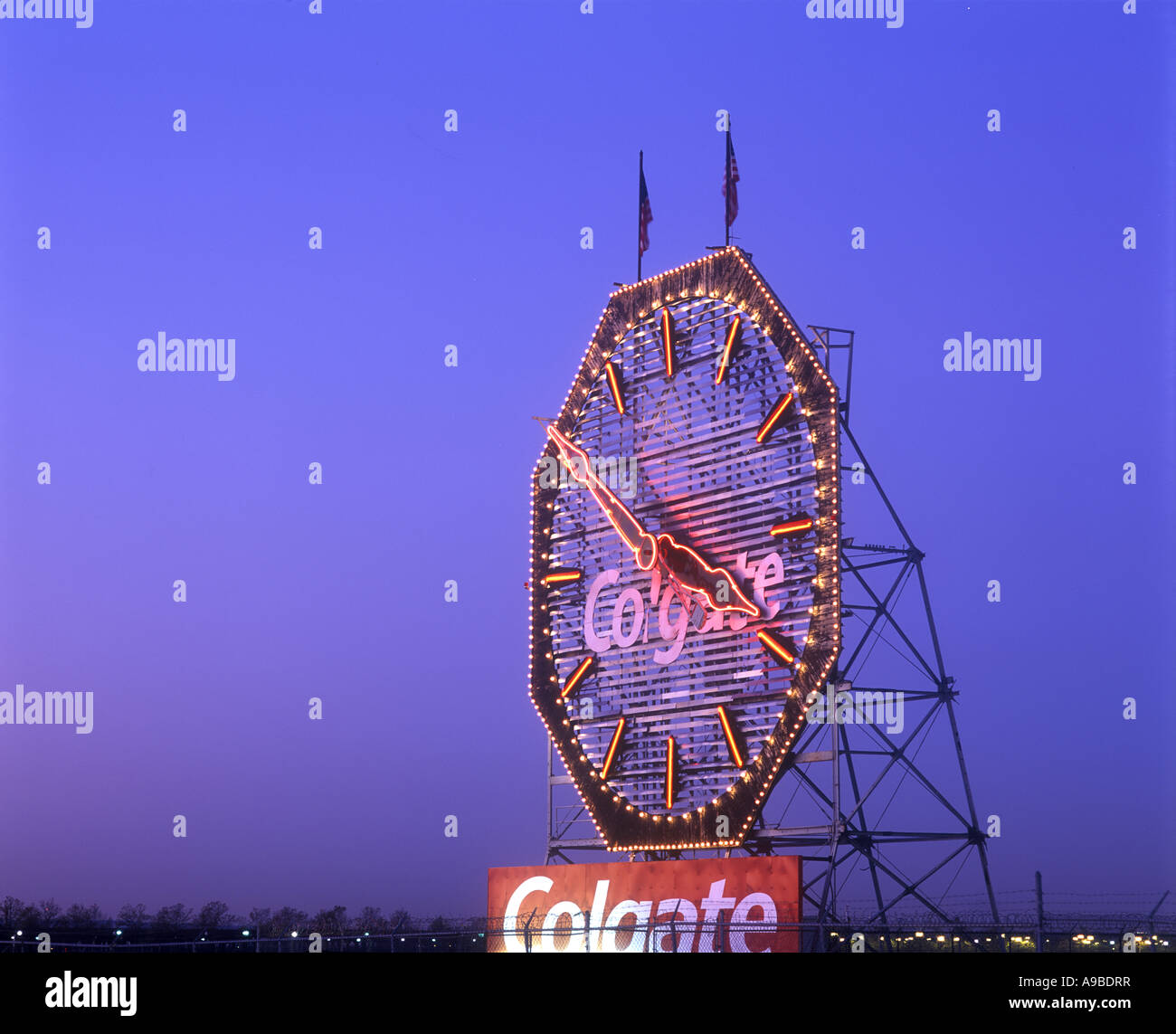COLGATE CLOCK WATERFRONT JERSEY CITY, NEW JERSEY USA Stockfoto