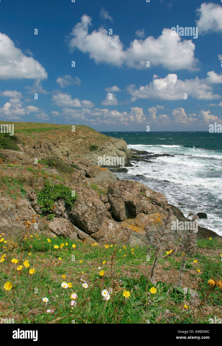 Küste des Schwarzen Meeres Nere Varvara, Bulgarien, Stockfoto