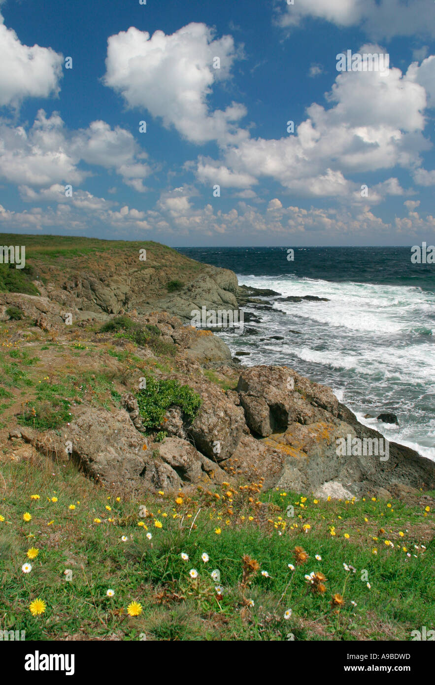 Küste des Schwarzen Meeres Nere Varvara, Bulgarien, Stockfoto
