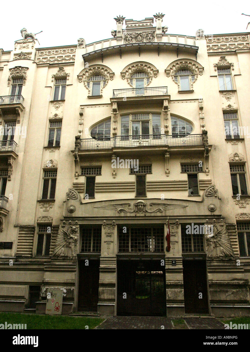 Lettland - Art Nouveau oder Jungendstil-Architektur in der Hauptstadt Riga Stockfoto