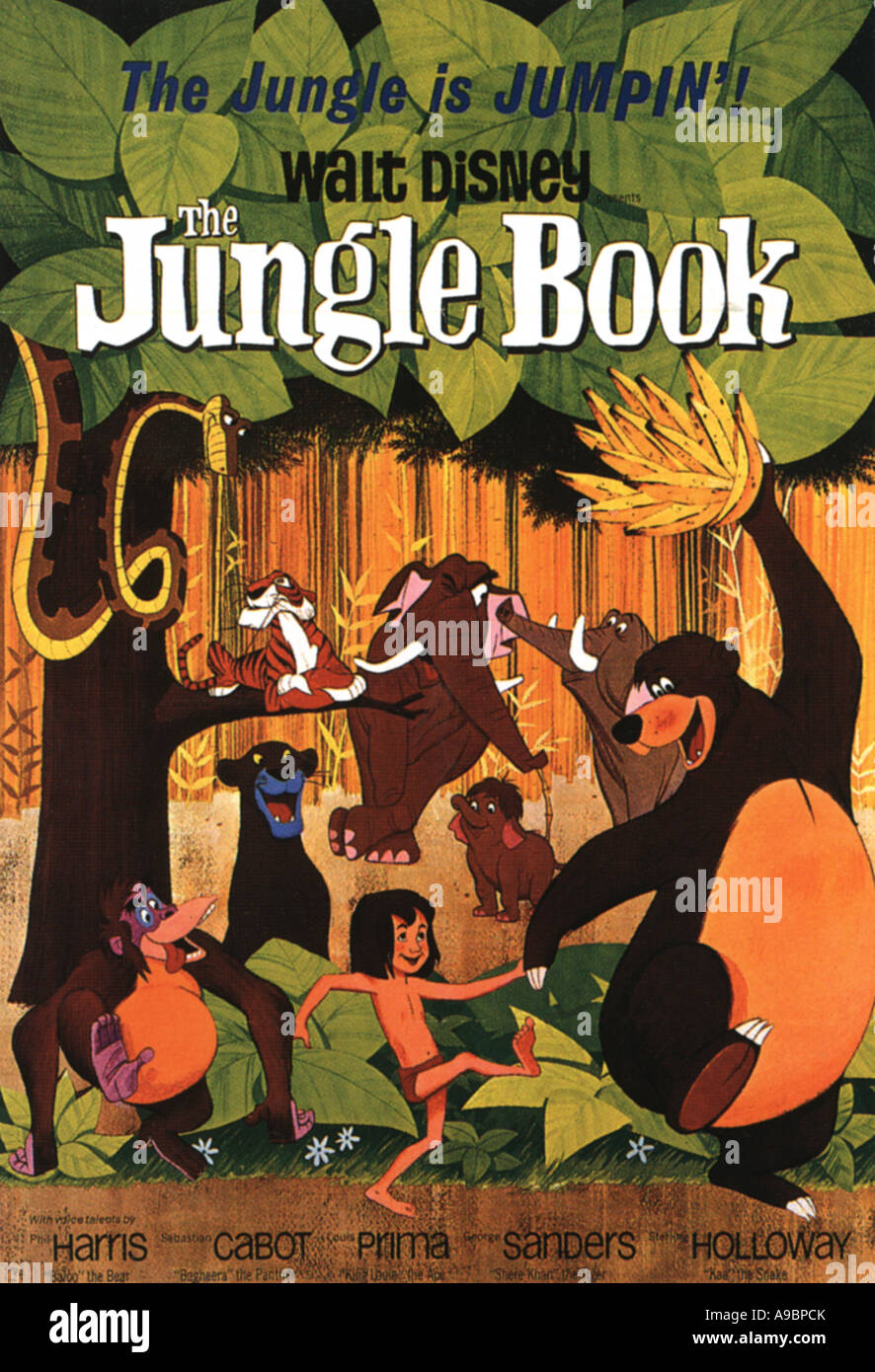 Dschungelbuch - Plakat für 1967 Walt Disney Cartoon-Klassiker Stockfoto