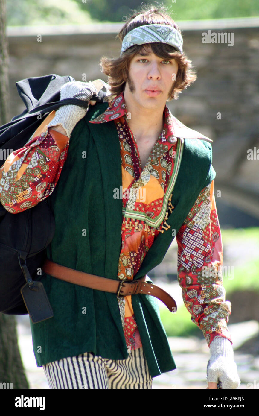 Mann verkleidet als Robin Hood Stockfoto