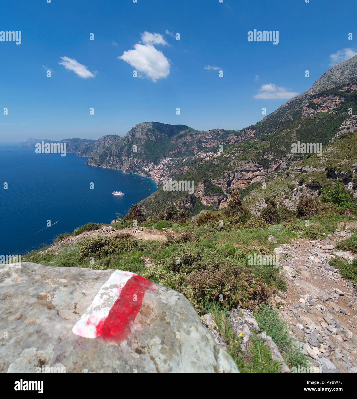 Pfad der Götter Amalfiküste Italien Stockfoto