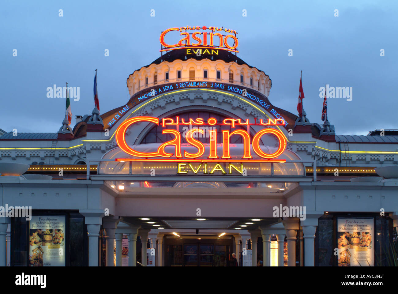 Evian, Casino, Savoie, Frankreich. Stockfoto