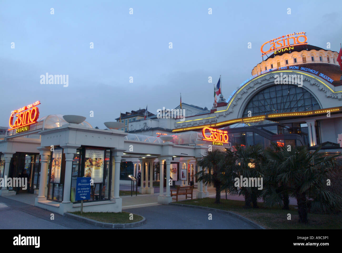 Evian, Casino, Savoie, Frankreich. Stockfoto