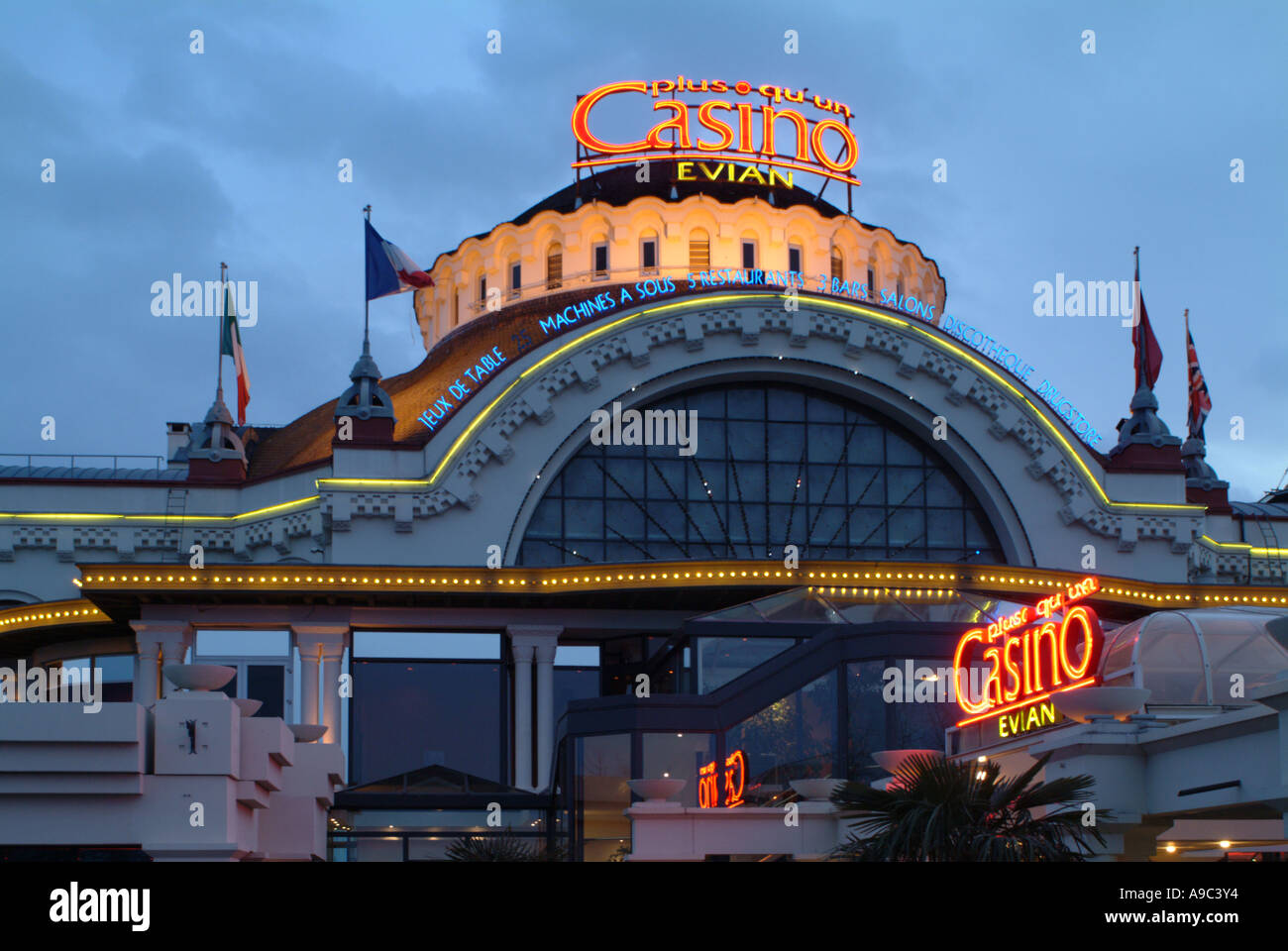 Evian. Kasino. Savoie. Frankreich Stockfoto