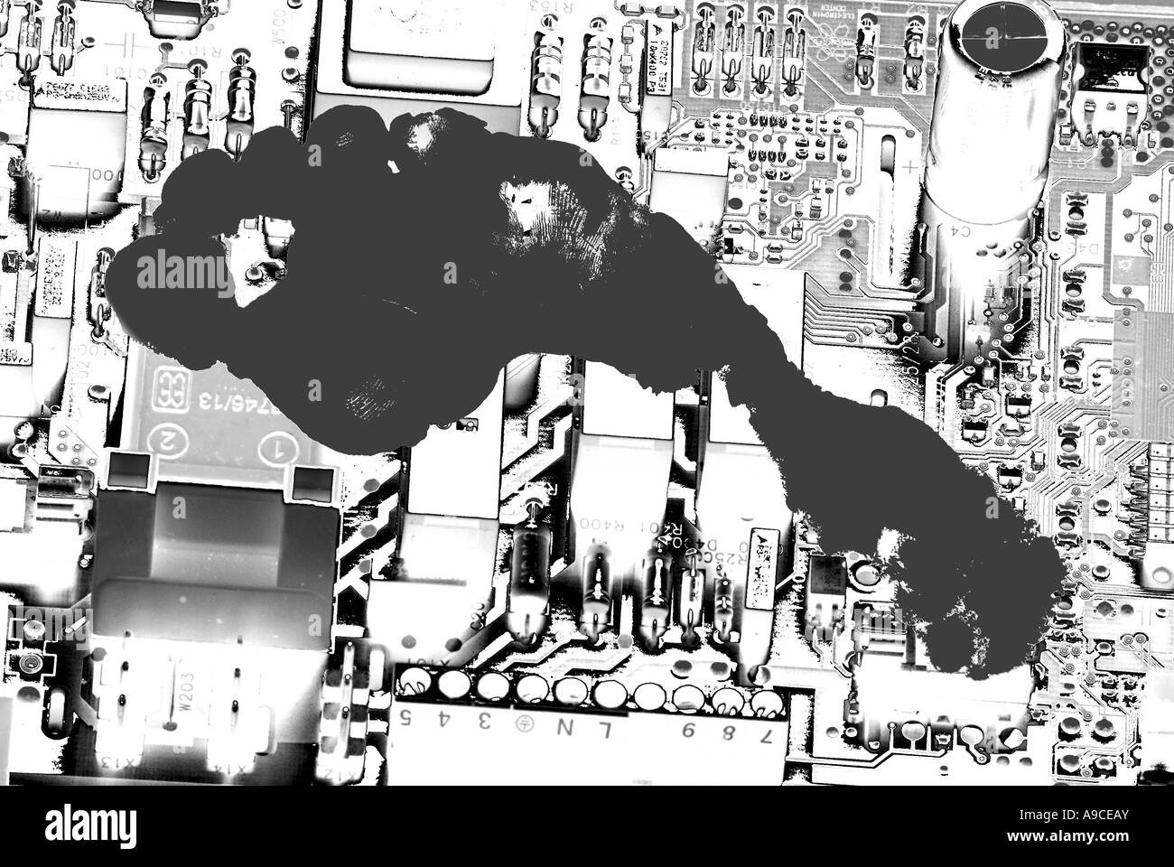 Elektronische Fußabdruck Konzept Stockfoto