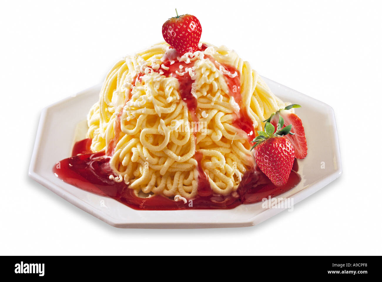 Spaghetti-Eis Stockfoto