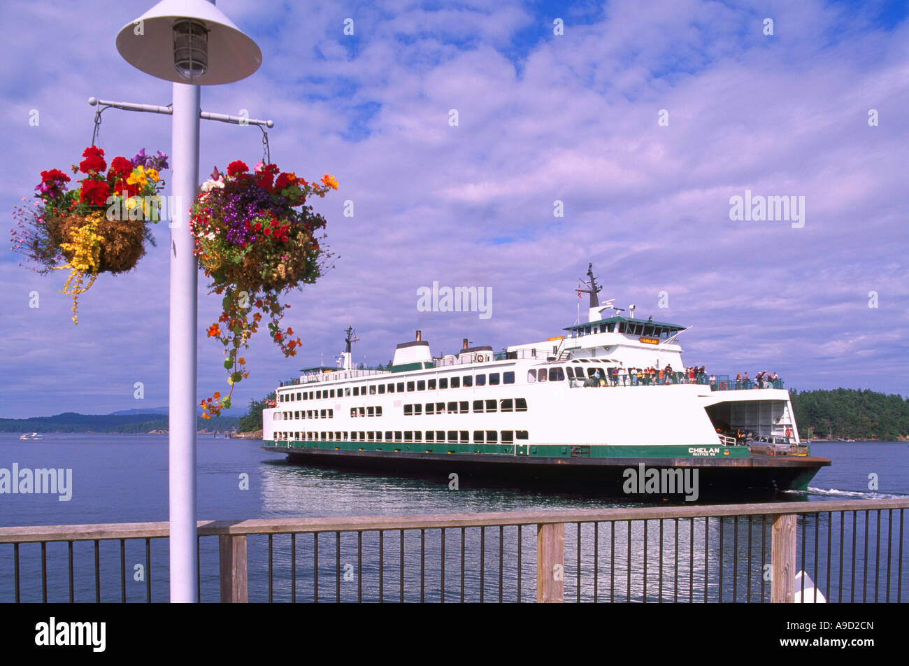 Washington State Ferry in Friday Harbor an der San Juan Insel Washington State USA Stockfoto