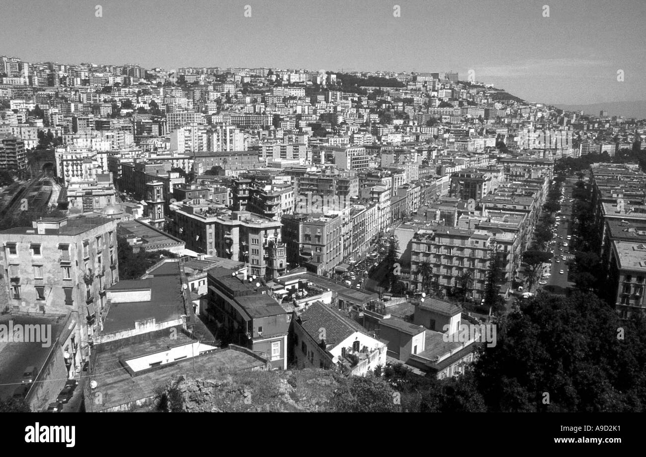 Panoramablick über Naples Napoli Campania Italien Italienisch Suðurnes Italia Europa Stockfoto