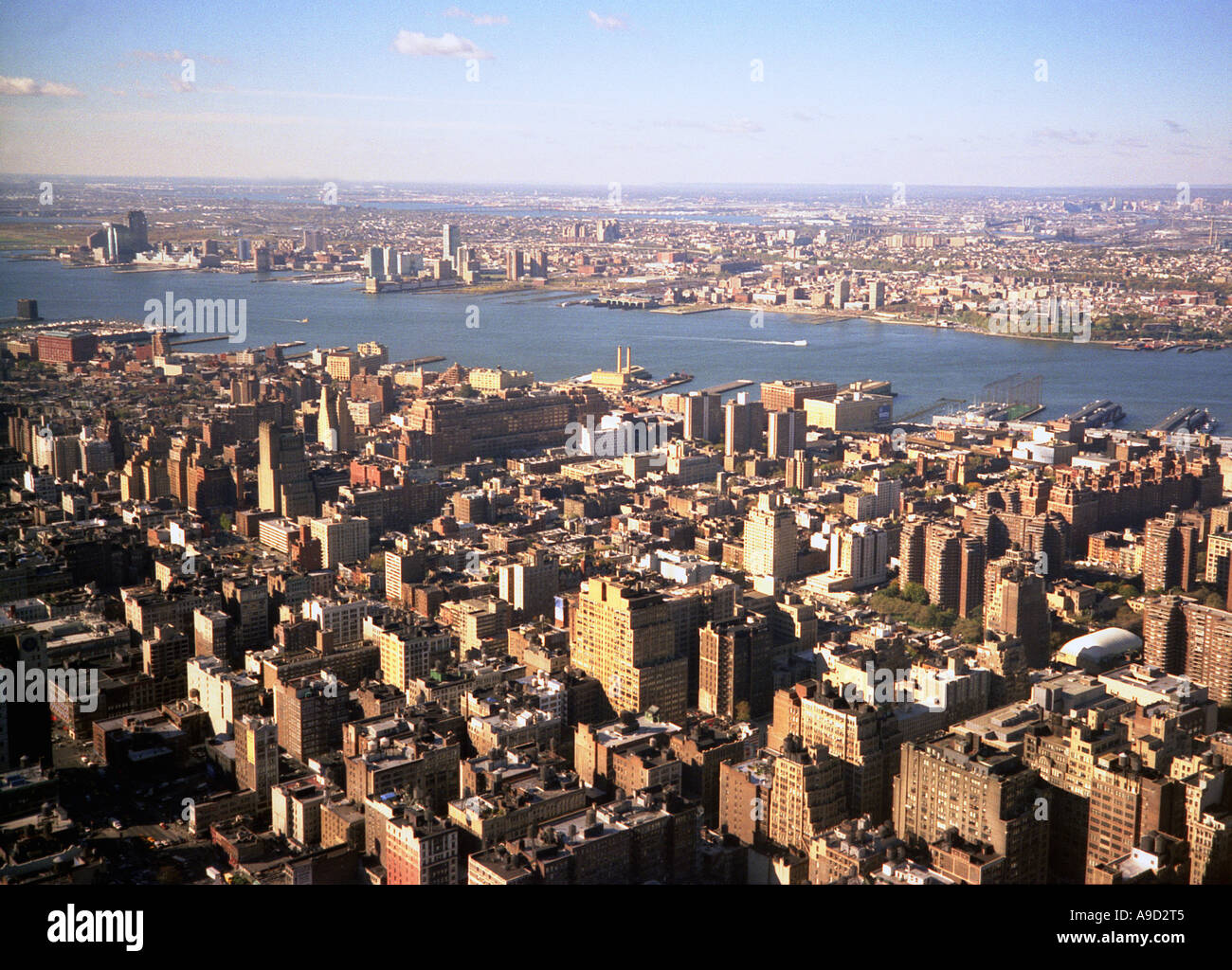 Blick auf die Skyline von New York und Wolkenkratzer USA Vereinigte Staaten von Amerika Stockfoto