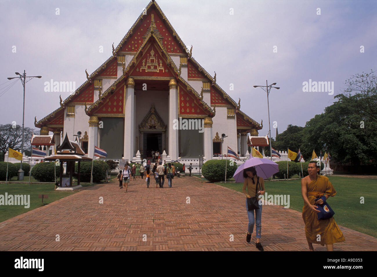 Wihan Phra Mongkons Bophit in Ayutthaya Thailand Stockfoto