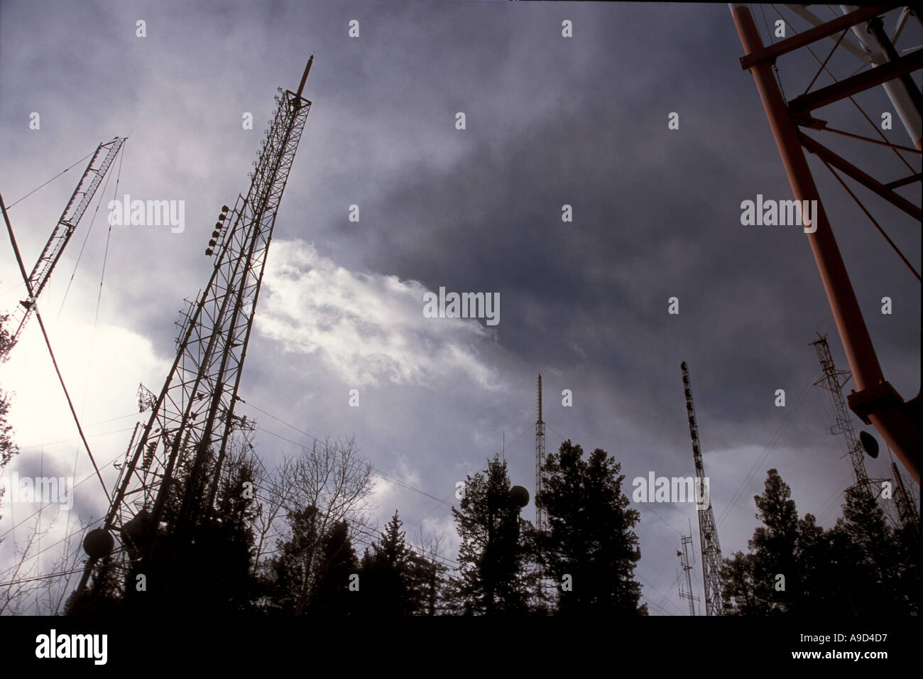 Rundfunk Antenne Turm Stockfoto
