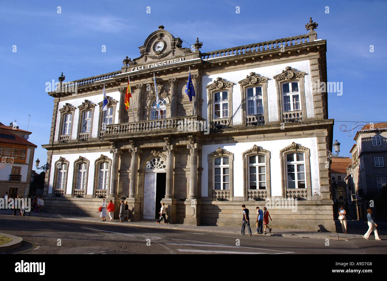 Ansicht von Pontevedra Verfassungsgericht Galizien Spanien iberischen Halbinsel Iberia España Europa Stockfoto