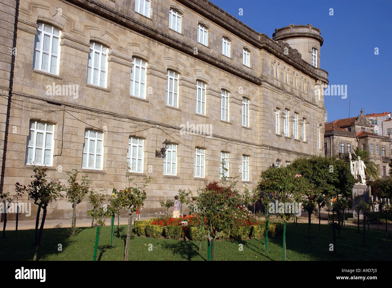 Ansicht eines historischen Gebäudes im Zentrum alten Stadt Pontevedra Galizien Spanien iberischen Halbinsel Iberia España Europa Stockfoto