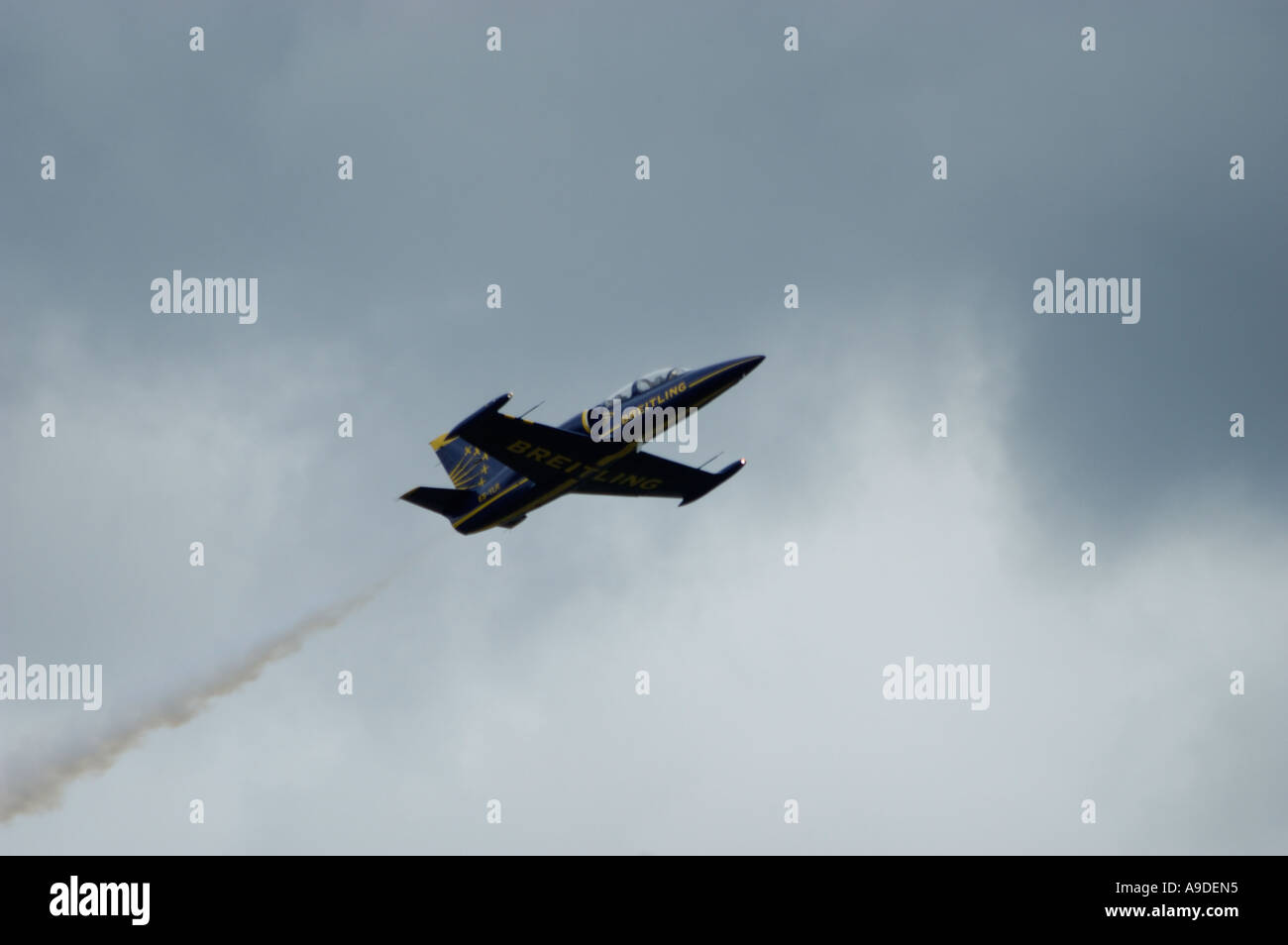 Breitling-Flugschau team l-39 Albatros Stockfoto