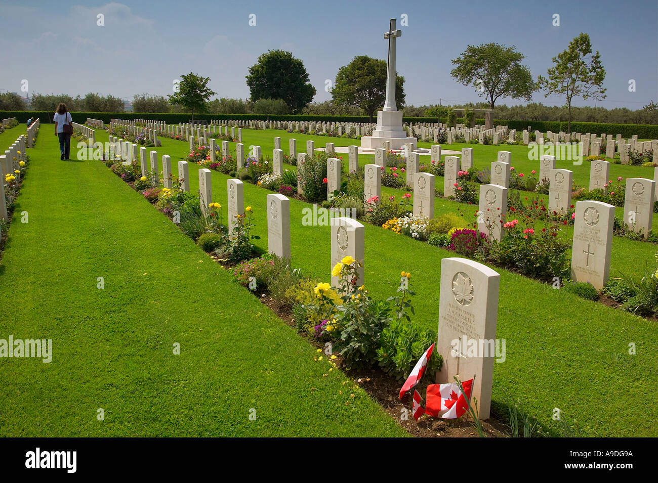 Der kanadische Soldatenfriedhof bei Ortona in Abruzzen Italien Stockfoto