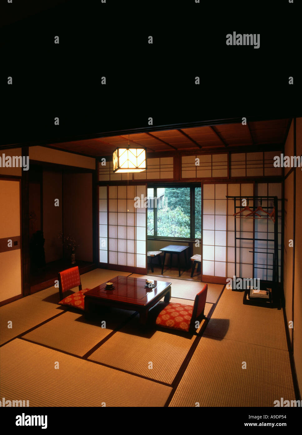 Innere des traditionellen Inn Nagano Japan ryokan Stockfoto