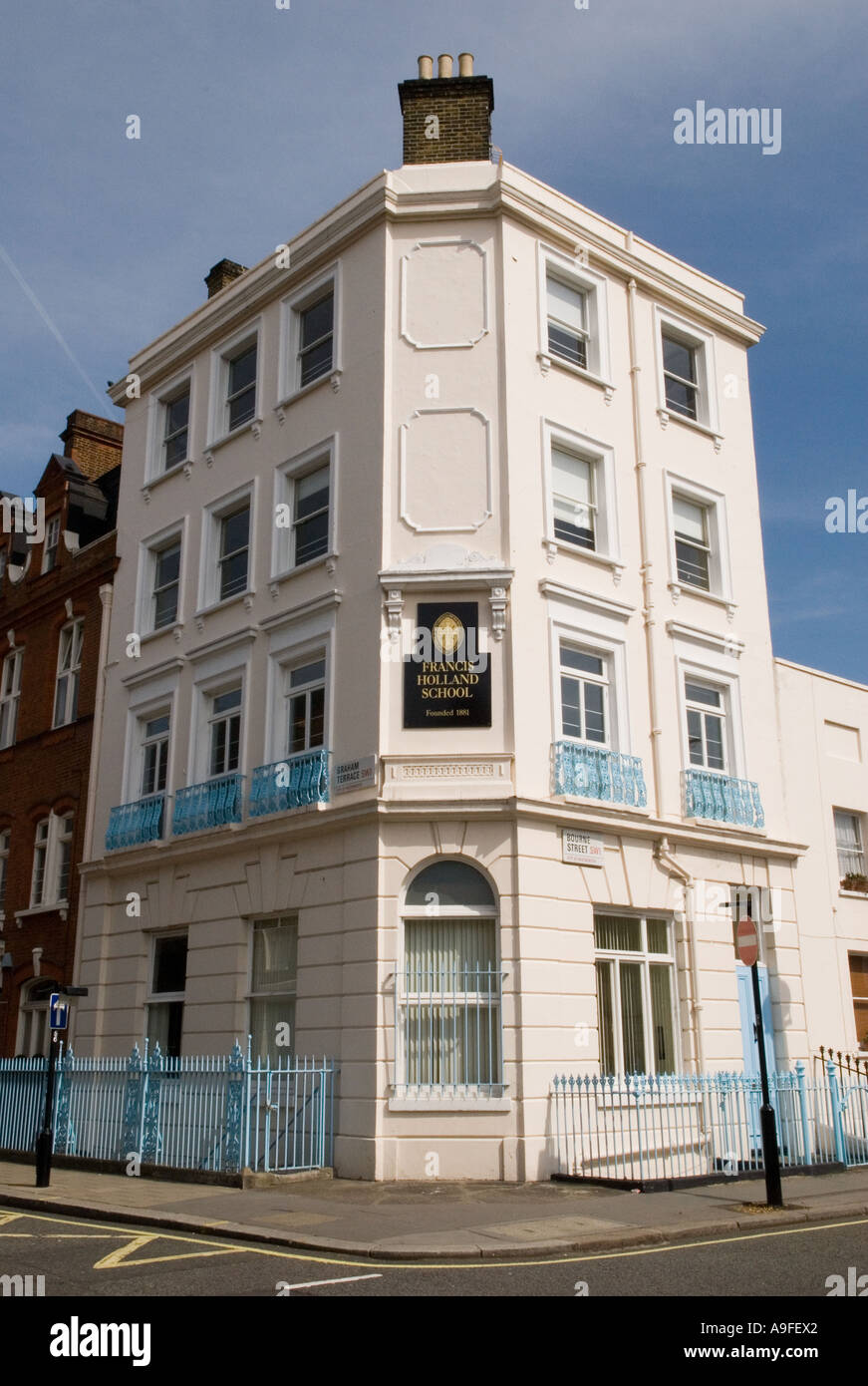 Francis Holland, Mädchenschule. Graham Terrace, Belgravia. Stadt Westminster, London SW1 England. HOMER SYKES Stockfoto