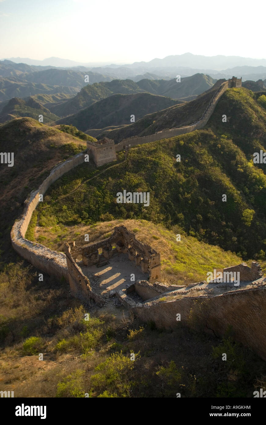 Große Mauer bei Jinshanling Pass nordöstlich von Peking in der Provinz Hebei Stockfoto