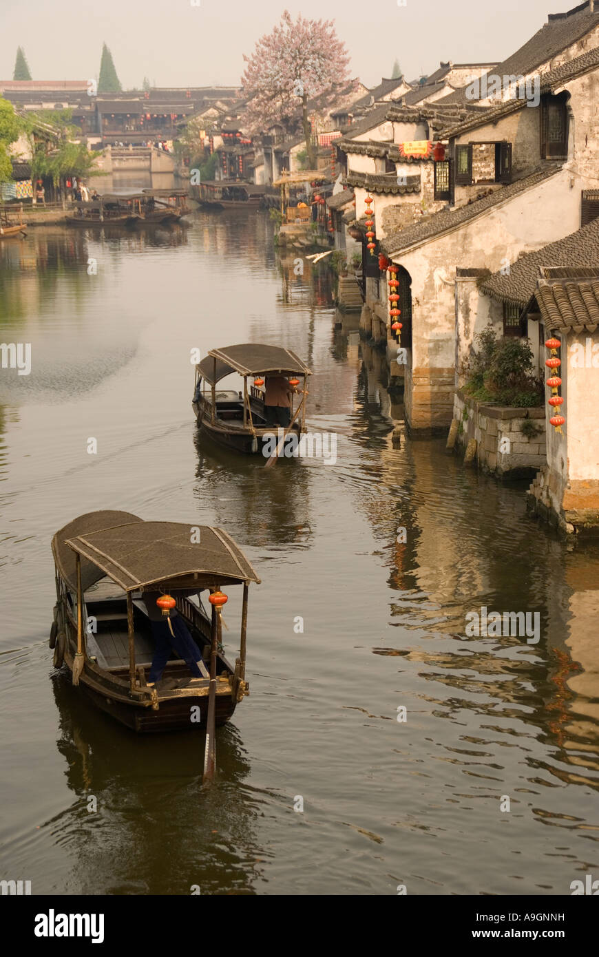 Xitang alte Wasserstadt im Frühjahr, Standort für den Film Mission Impossible III Stockfoto