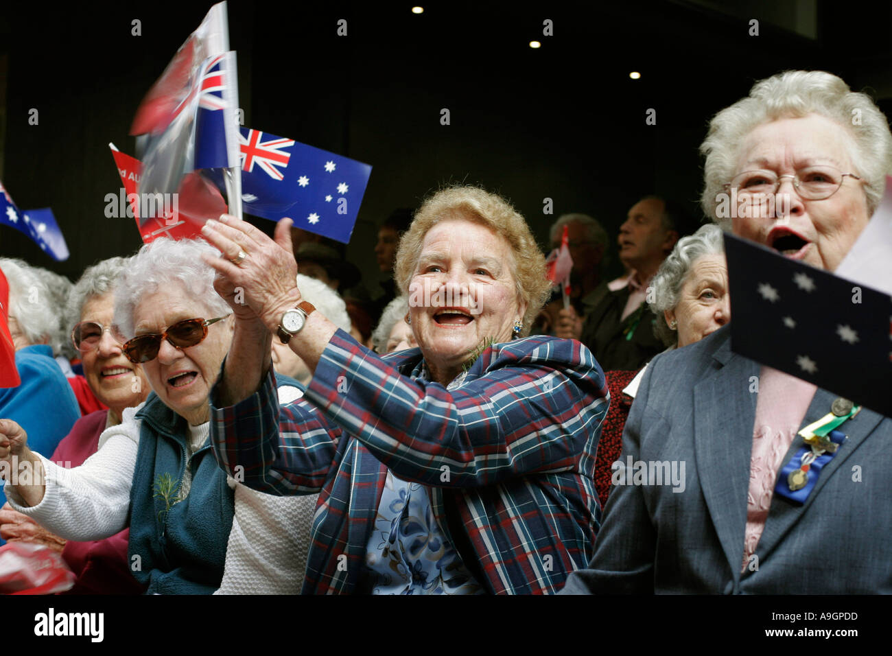 ANZAC Tag Sydney Australien Erbe Krieg Witwen Stockfoto