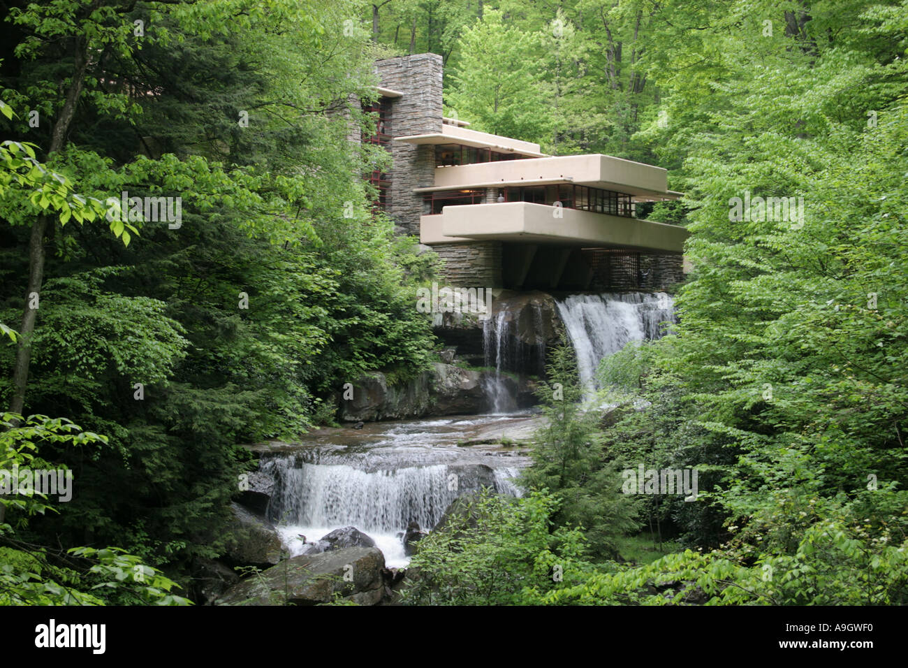 Fallingwater von Frank Lloyd Wright Mill Run, Pennsylvania USA Stockfoto