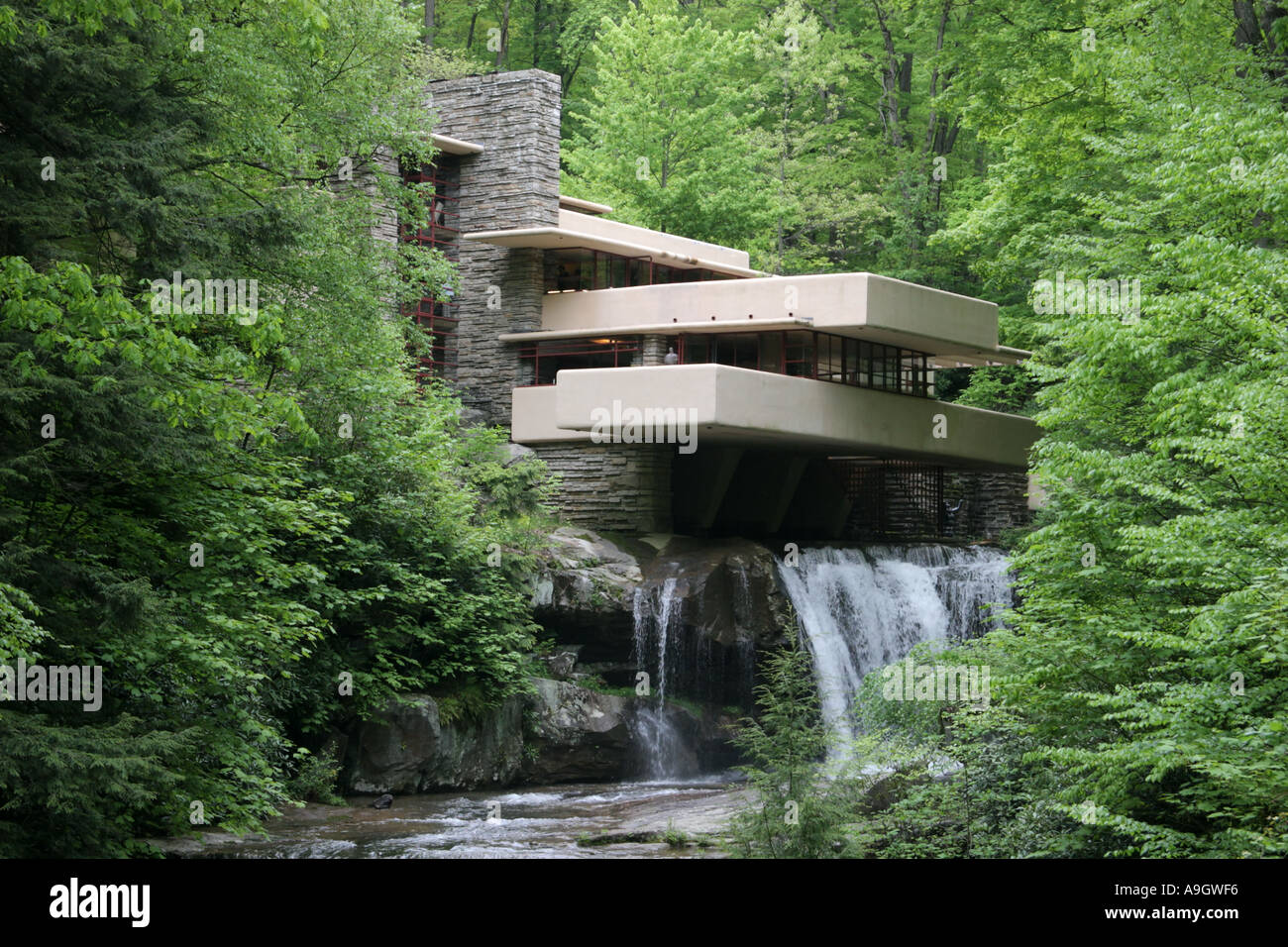 Fallingwater von Frank Lloyd Wright Mill Run, Pennsylvania USA Stockfoto