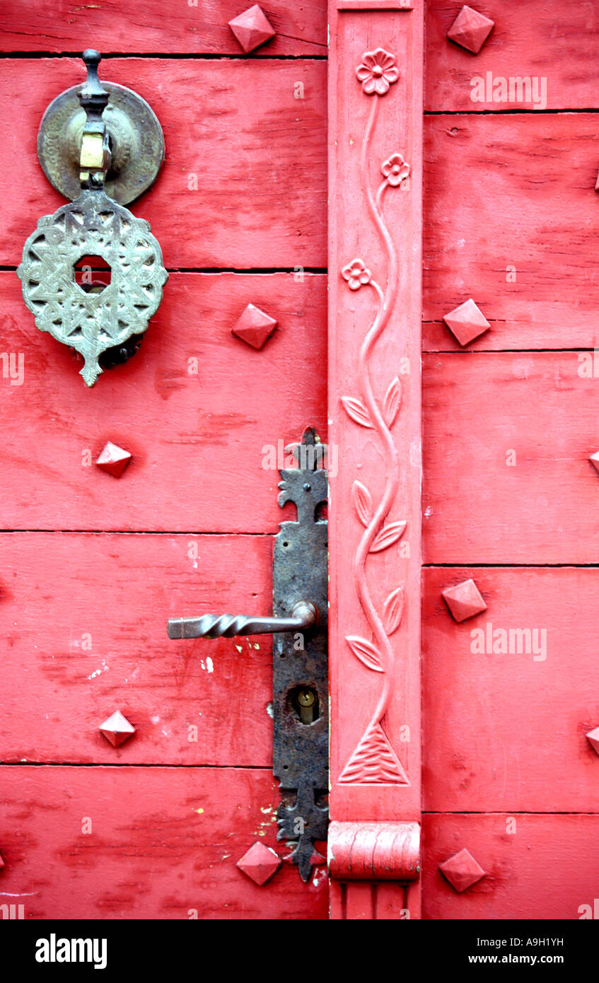 Detail der Haustür in der französischen Stadt 2007 Stockfoto