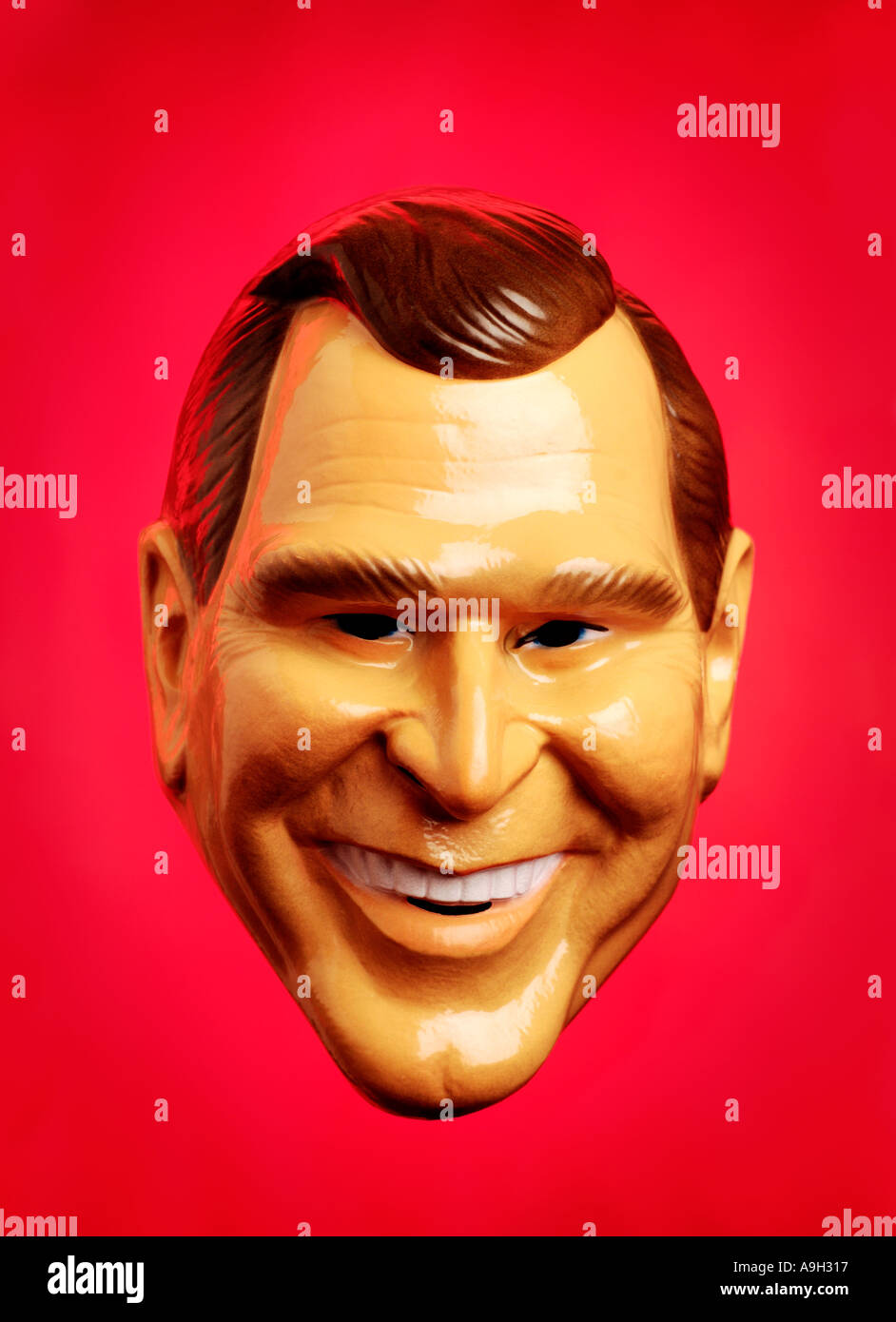 Präsident George w. Bush Maske Stockfoto
