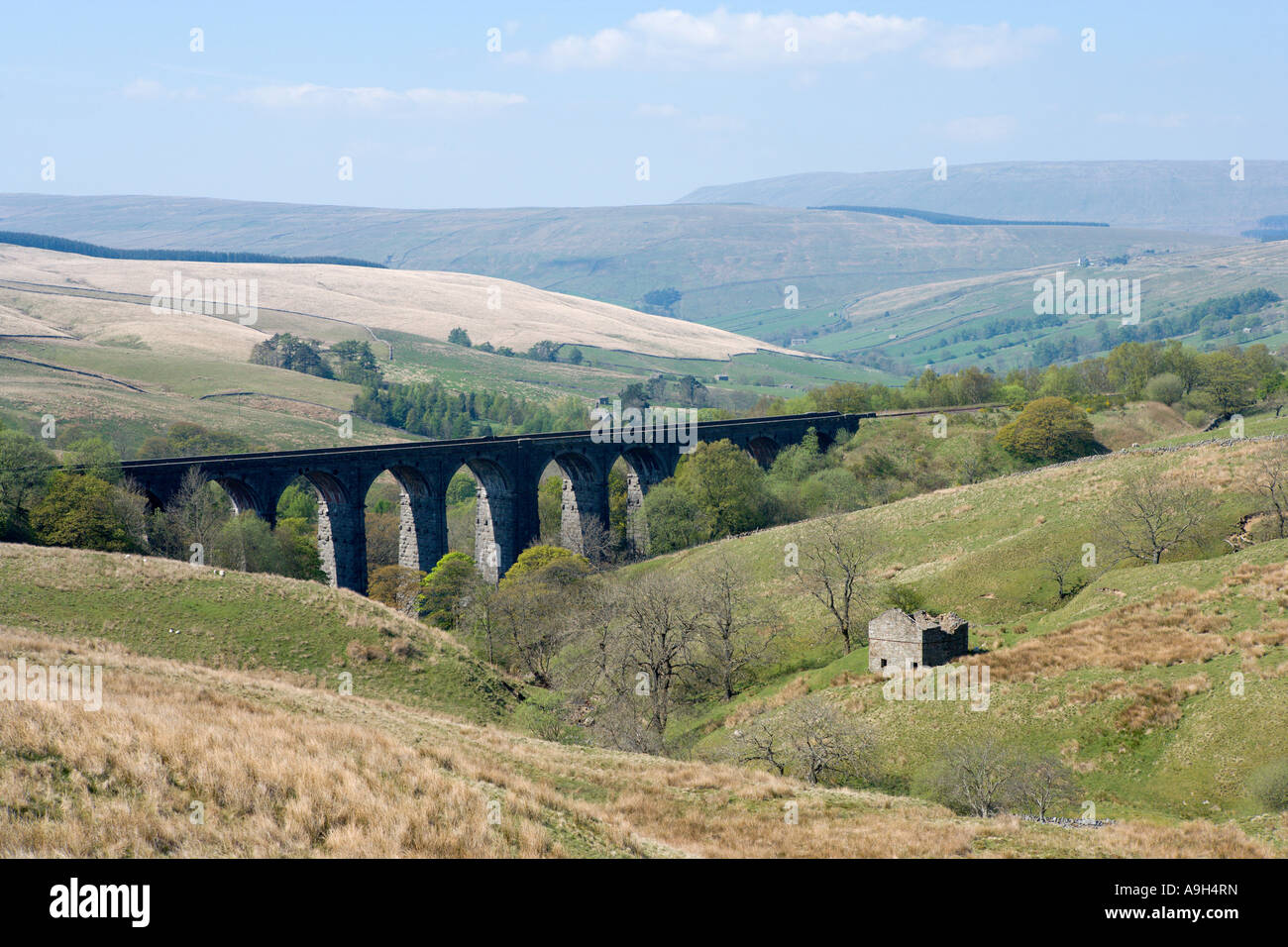 Dent Head Viadukt, siedeln Carlisle Railway, Dentdale, Yorkshire Dales National Park, North Yorkshire, England Stockfoto