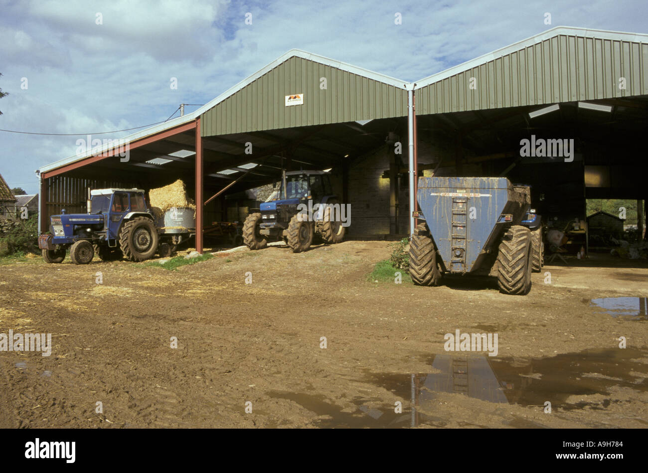 Landwirtschaftliche Gebäude allgemeine Hof Szene Stockfoto