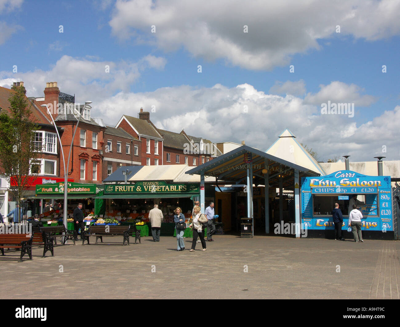 Der Marktplatz Great Yarmouth Norfolk England Stockfoto