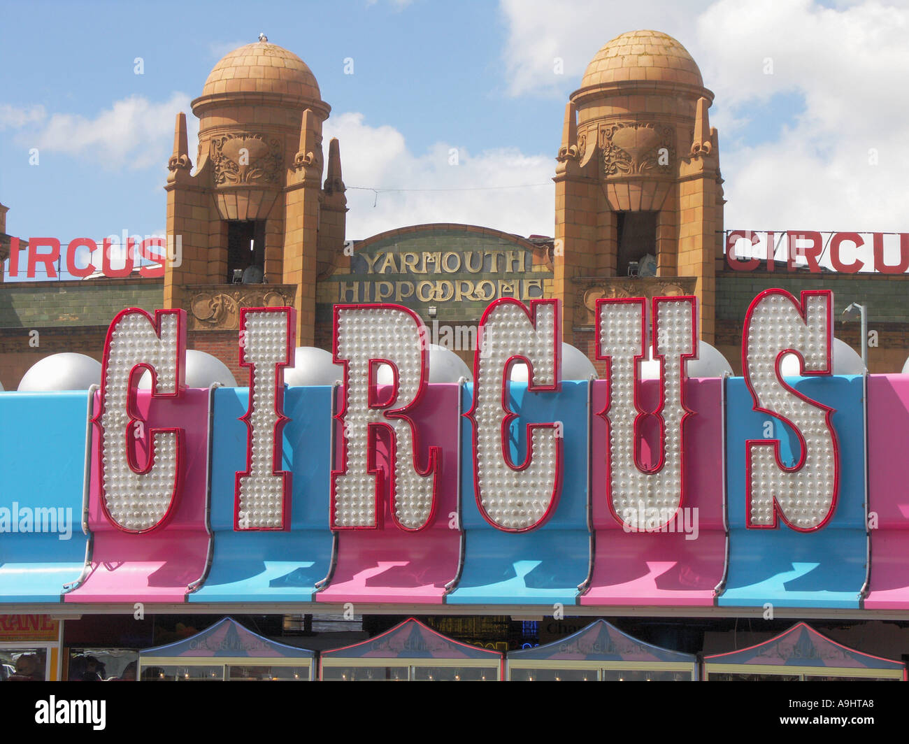 Direkt am Meer Great Yarmouth Norfolk England Stockfoto